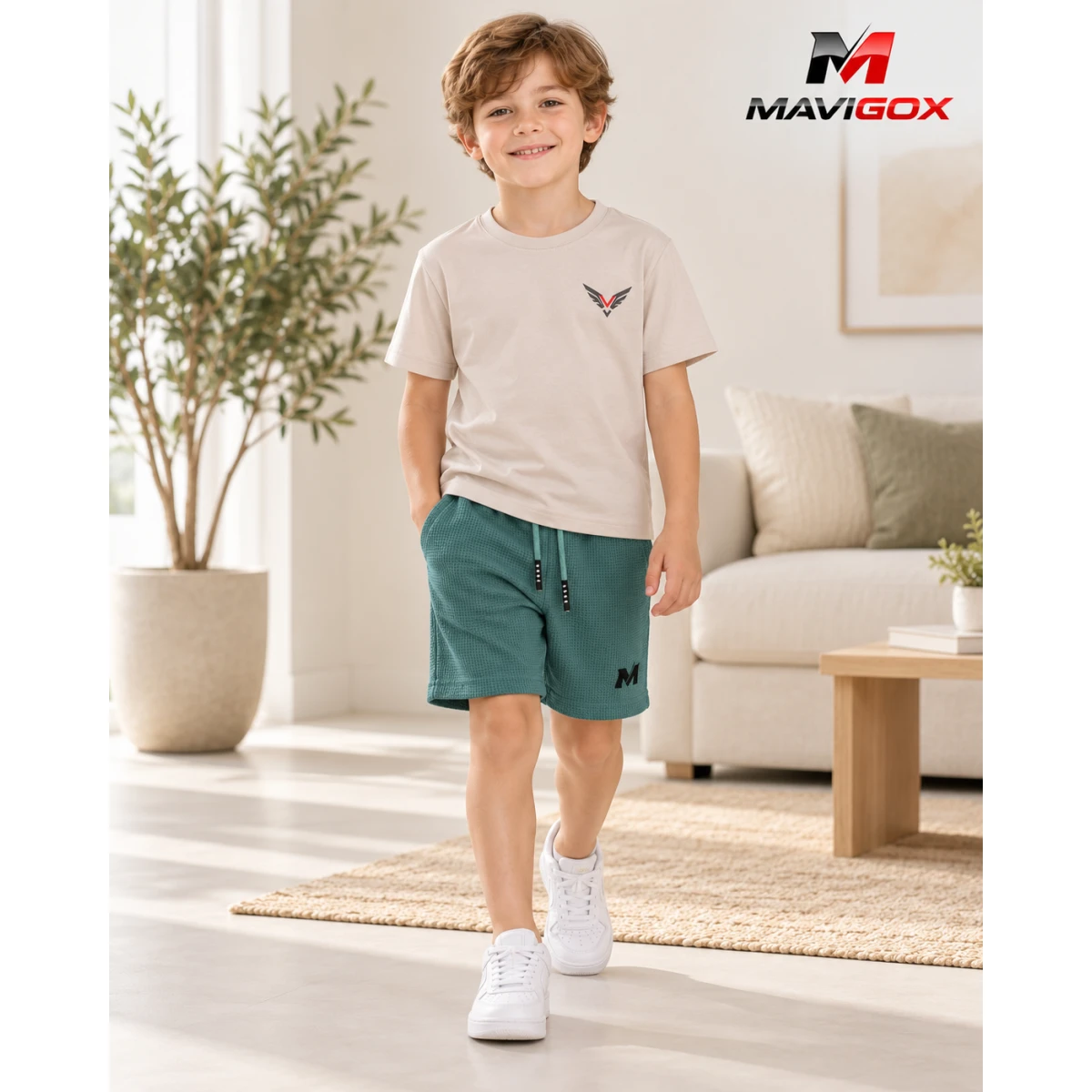 Polo Beige + Short Verde