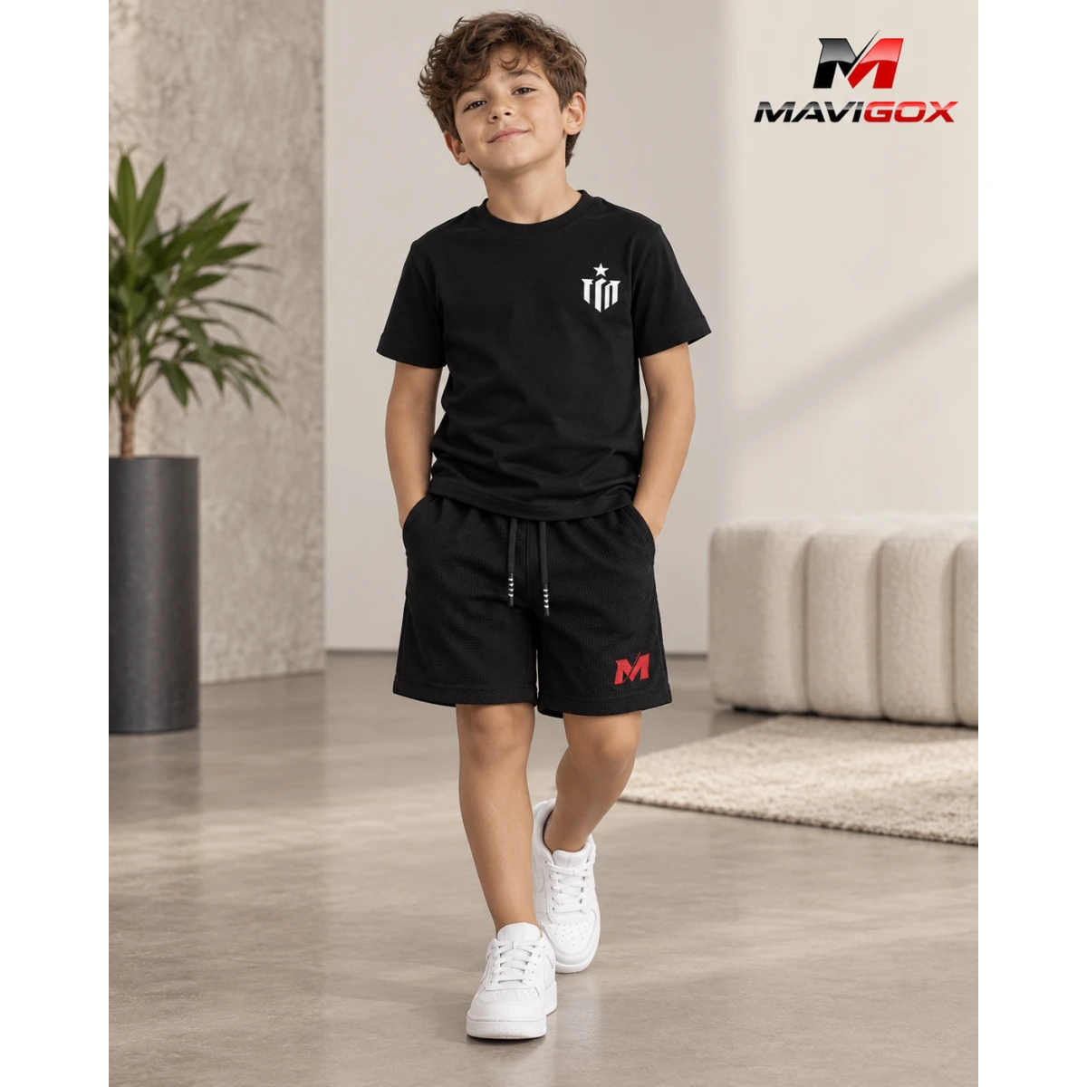 Polo Negro + Short Negro